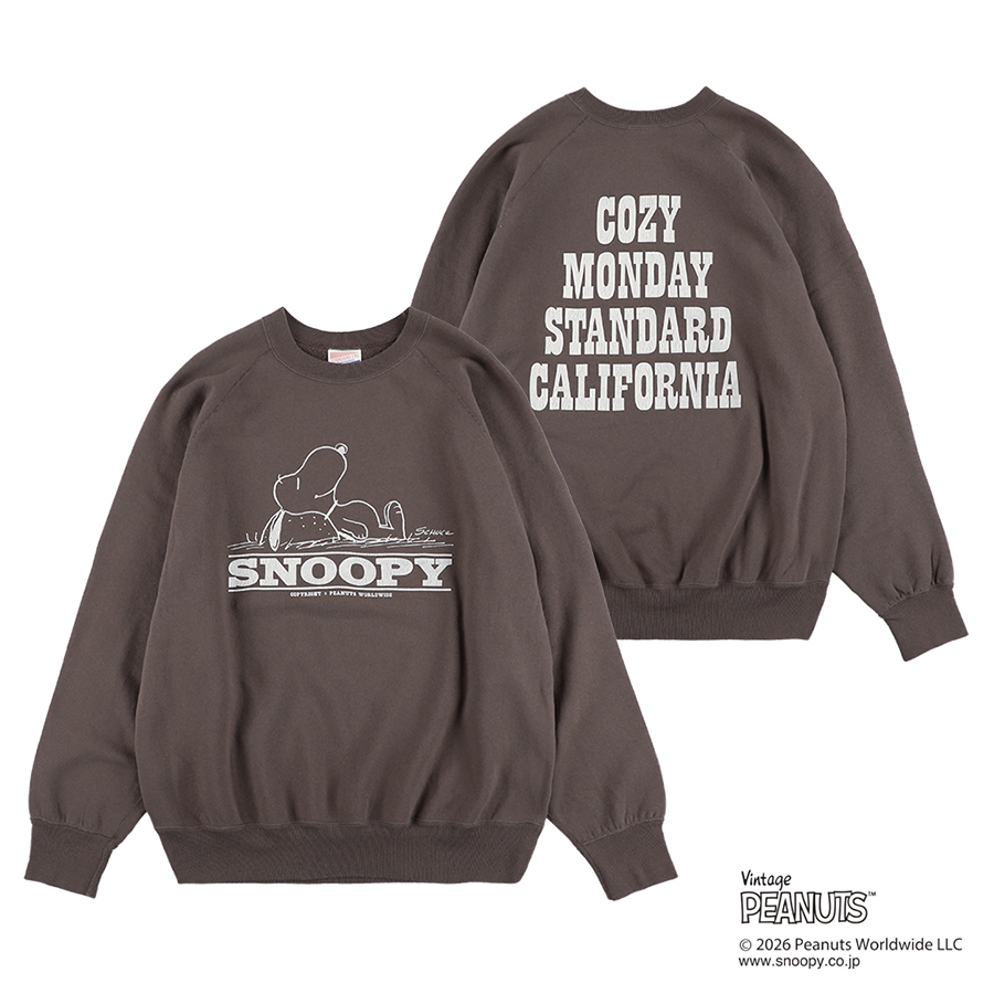 STANDARD CALIFORNIA スヌーピー スウェット　キムタク SNOOPY / SD Cozy Monday Crew Sweat : STANDARD CALIFORNIA OFFICIAL