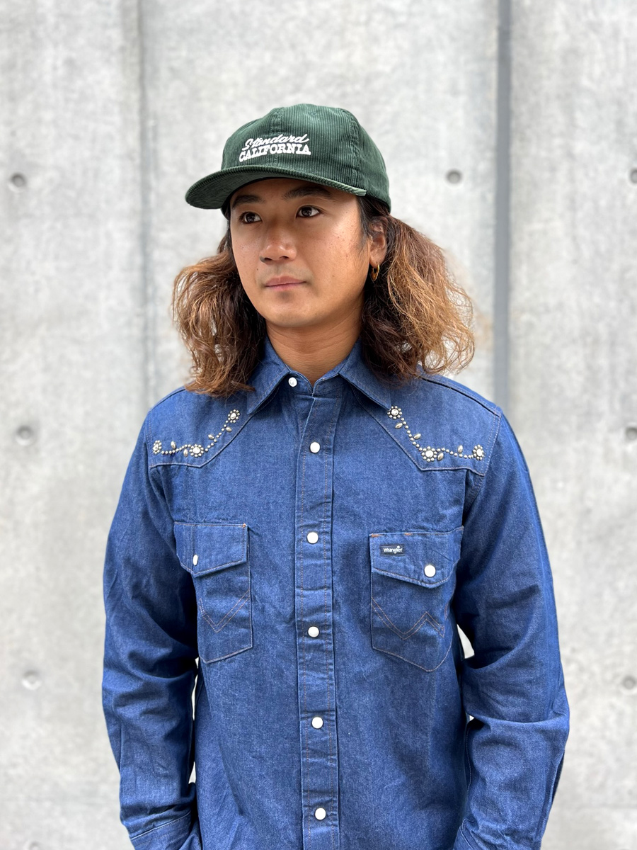 純正特価 HTC WRANGLER DENIM SHIRT スタッズ ターコイズ 正規品