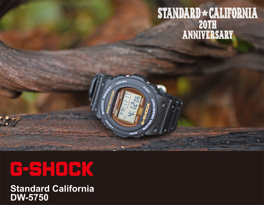 G-SHOCK × Standard California DW-5750文字盤の色ブラック系